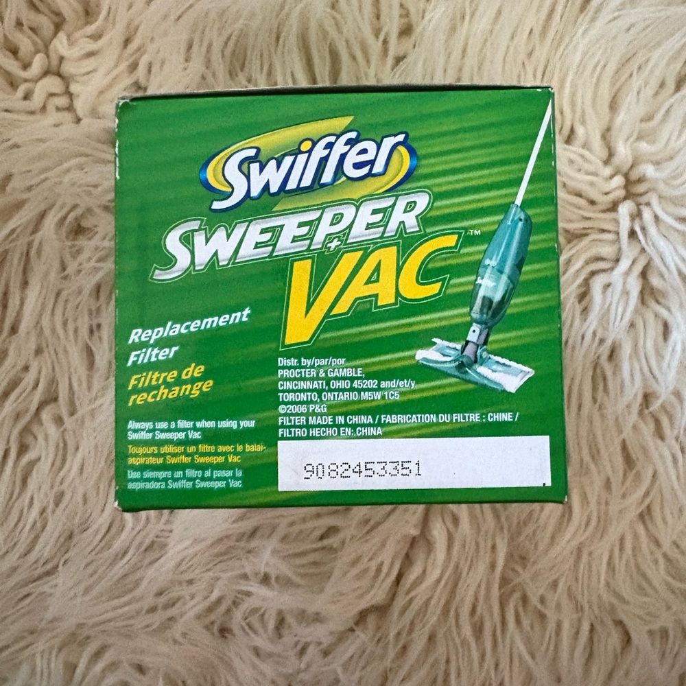 New in Box Swiffer Sweeper Vac SweeperVac Replacement Filter 2 ct Vacuum